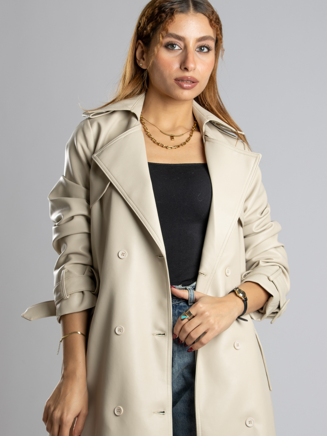 Leather Trench Coat