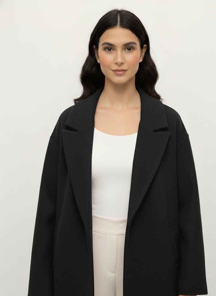 Elegant  Coat with Wide Lapels