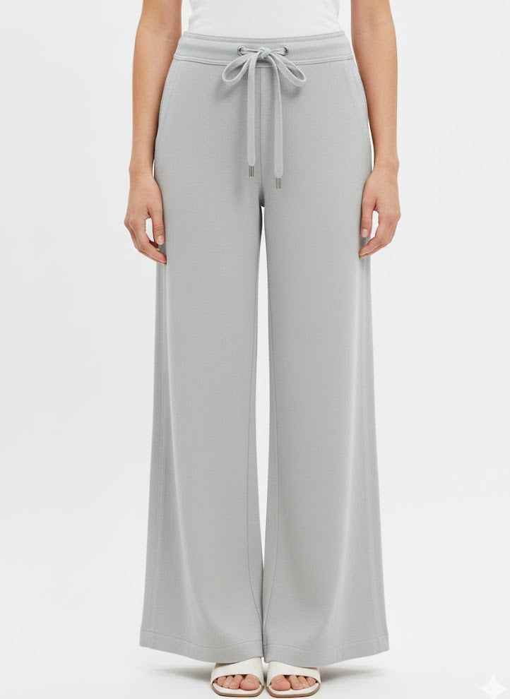 High-Waist Wide-Leg Drawstring Pants