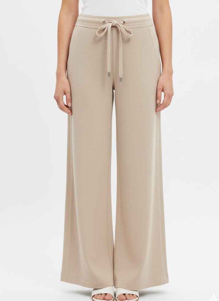 High-Waist Wide-Leg Drawstring Pants