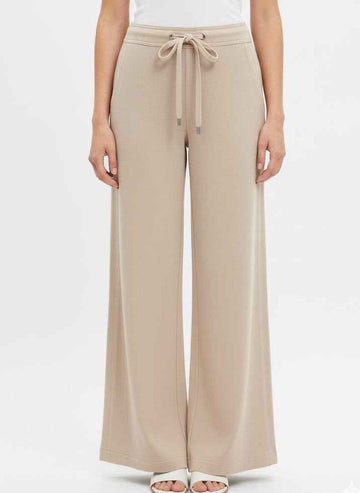 High-Waist Wide-Leg Drawstring Pants