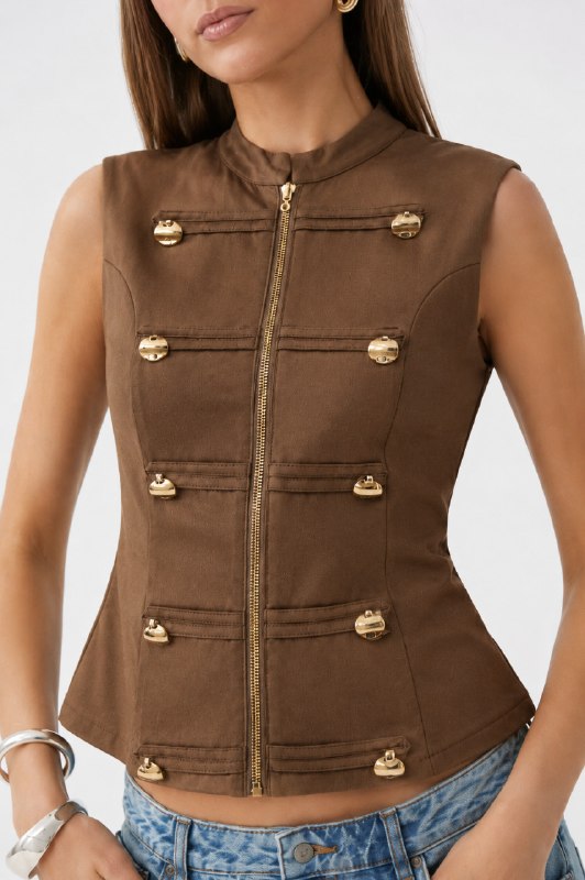 Zip-Up Tailored Vest – ONE MORE women's vest – view 7