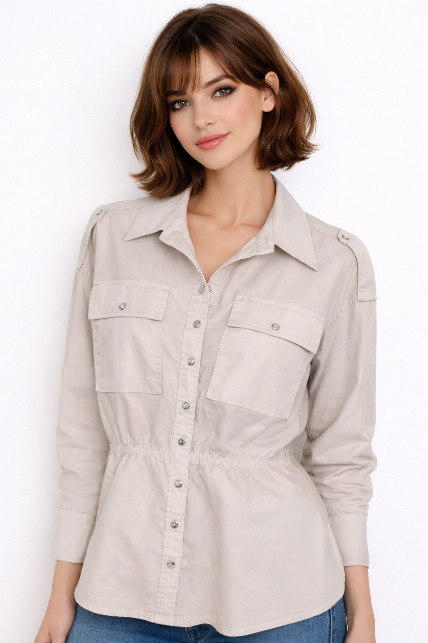 Casual Waist-Defined Shirt