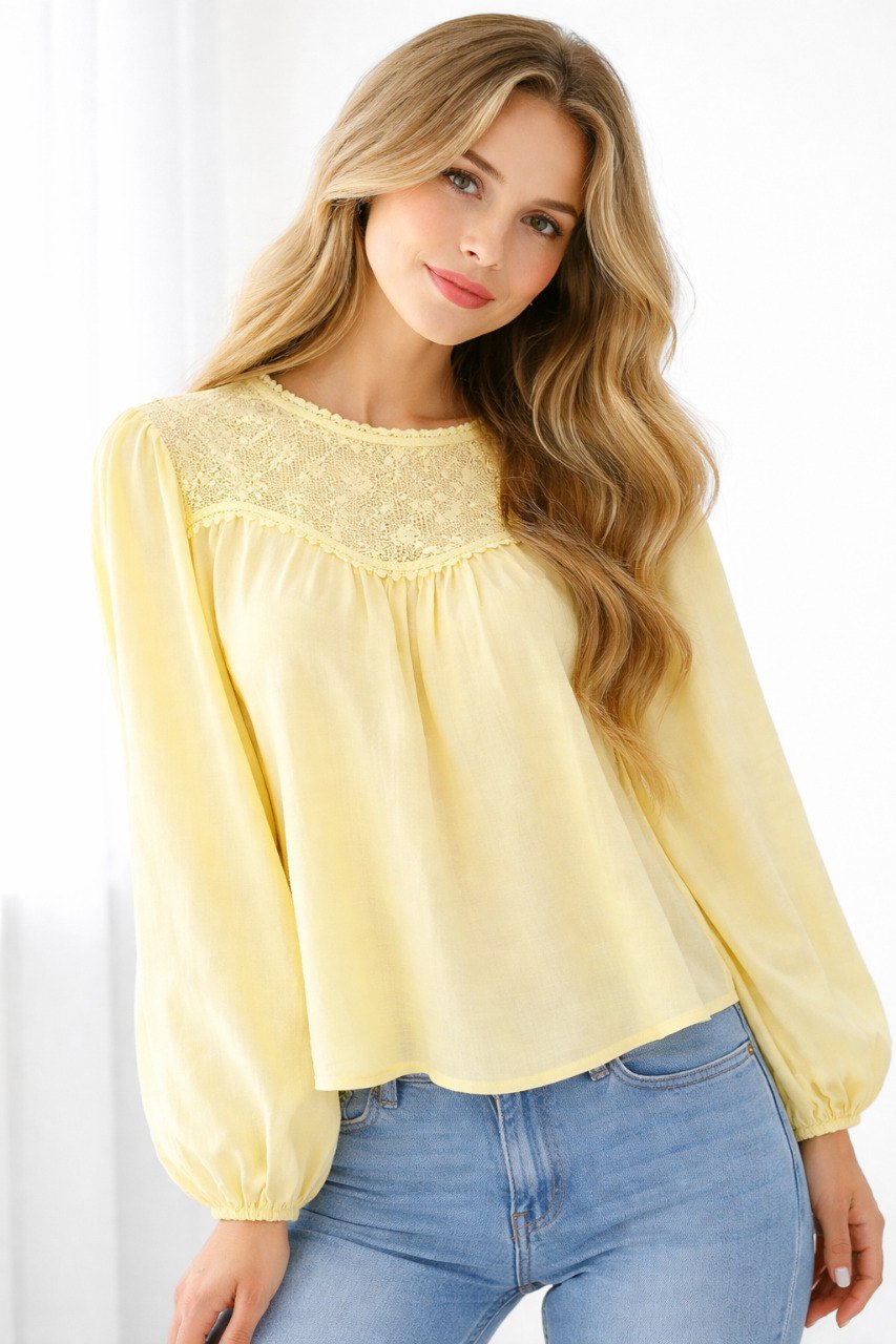 Women’s Blouse with Elegant Lace Detail