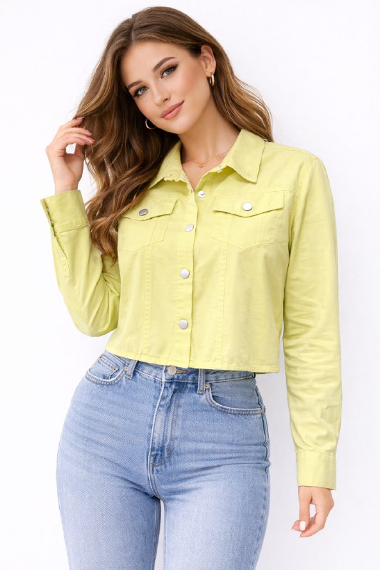 Cropped Cotton Utility Jacket