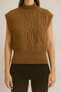 High Neck Knitted Sleeveless Top