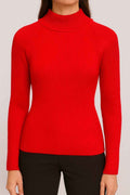 Ribbed High-Neck Sweater