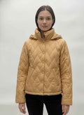 Quilted Puffer Jacket with High Collar