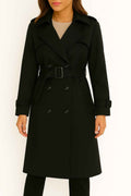 Long Trench Coat with Belt