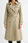 Long Trench Coat with Belt