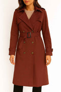 Long Trench Coat with Belt