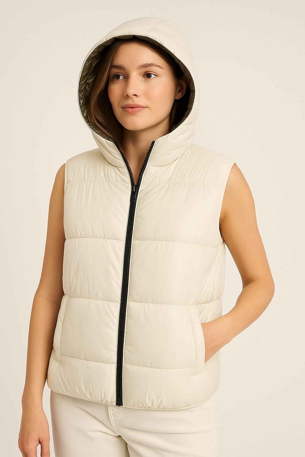 Reversible Hooded Puffer Vest