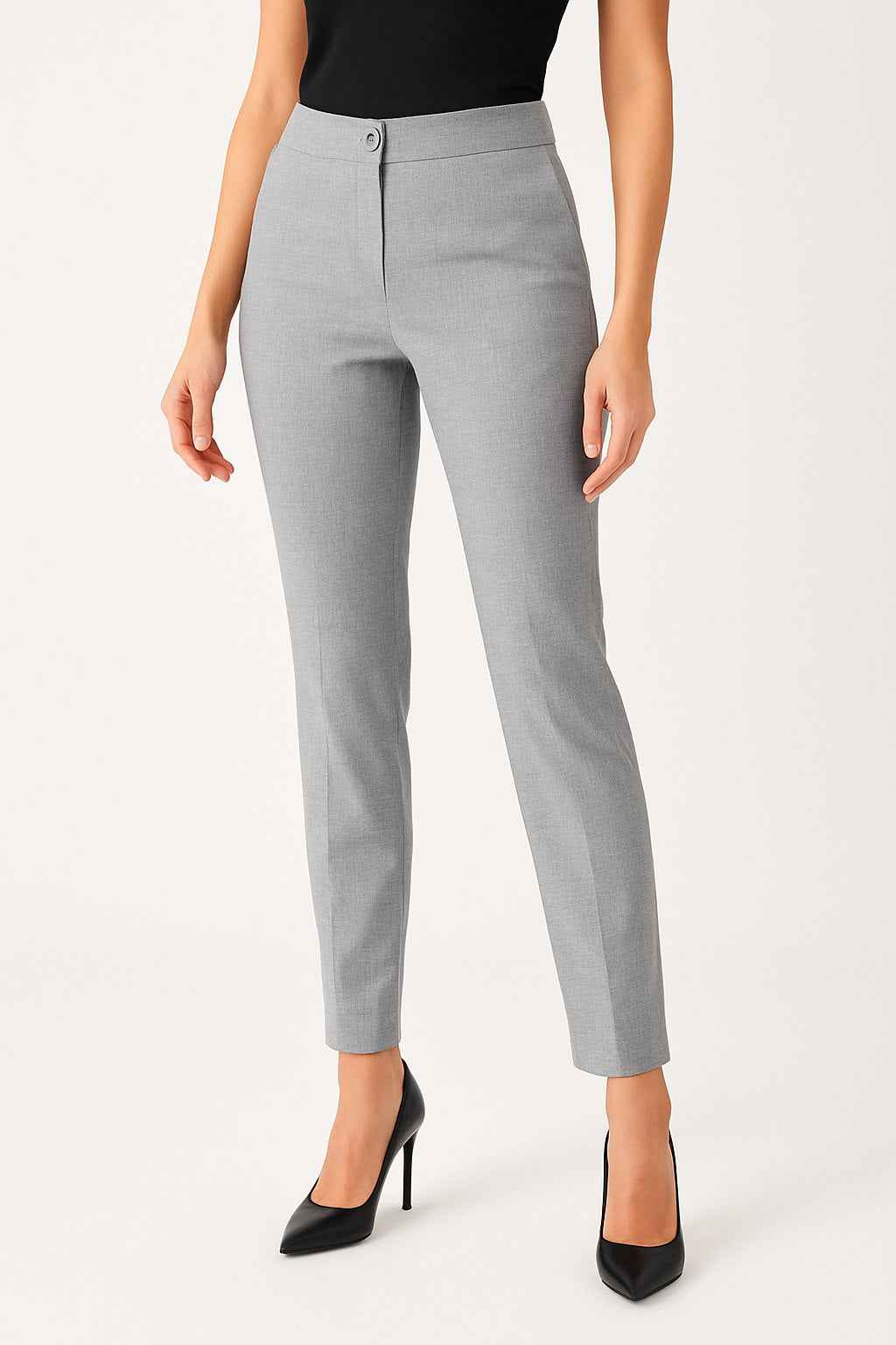 High-Waist Slim Fit Pants