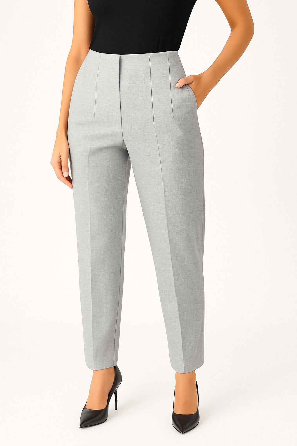 High-Waist Tailored Pants