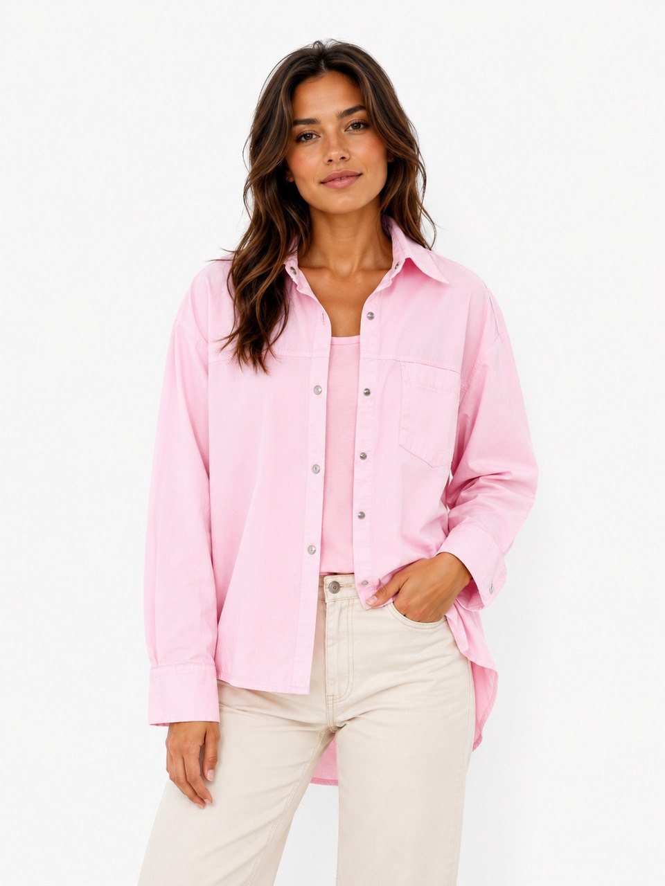 Classic Poplin Shirt & Inner Top Set