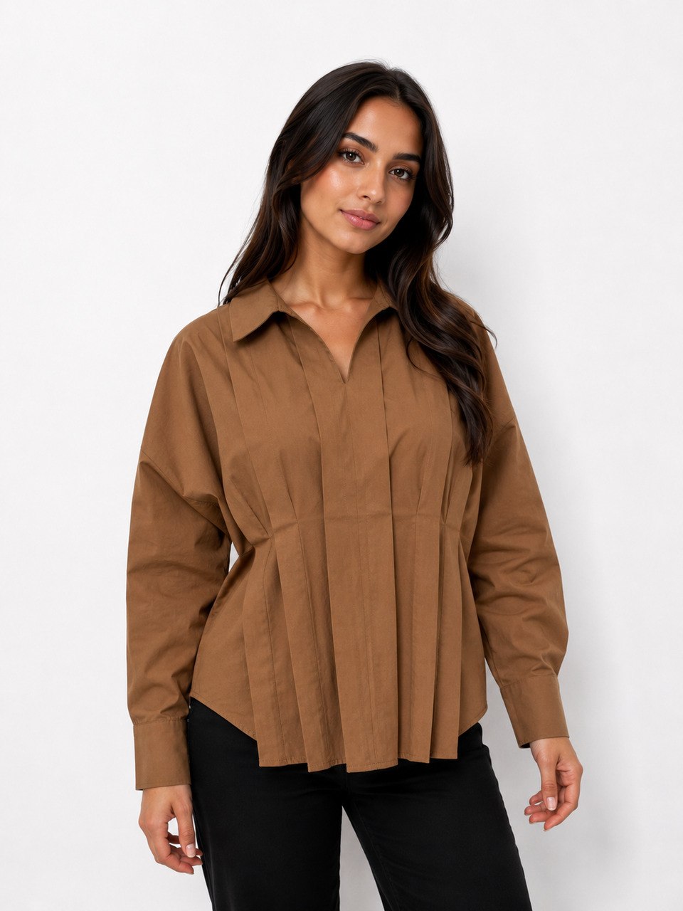 Pleated Waist Shirt – ONE MORE women's shirt – view 3