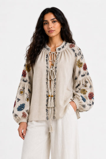 Embroidered Boho Blouse