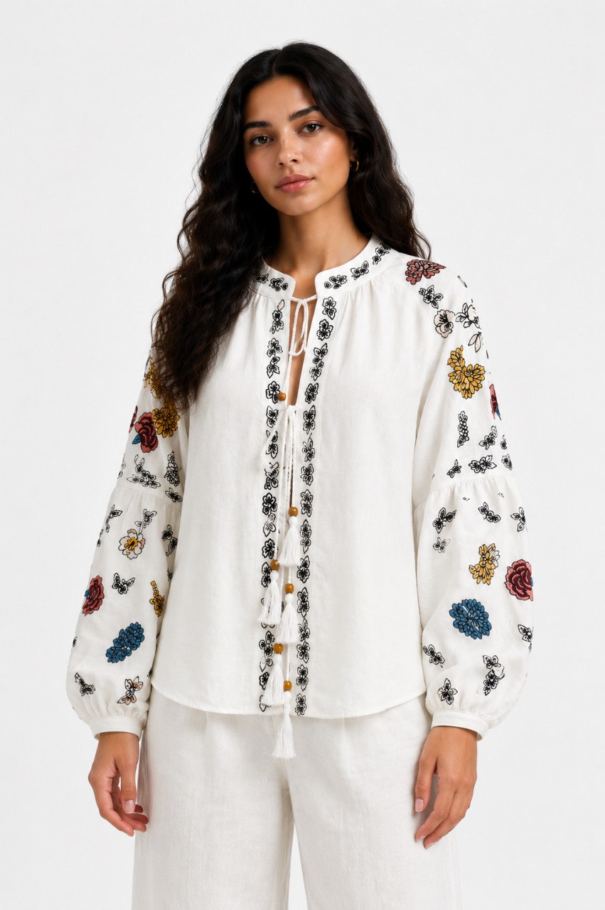 Embroidered Boho Blouse