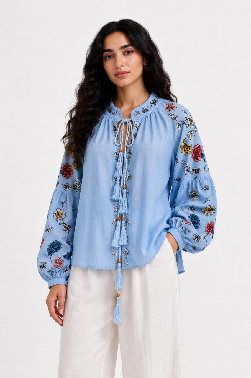 Embroidered Boho Blouse