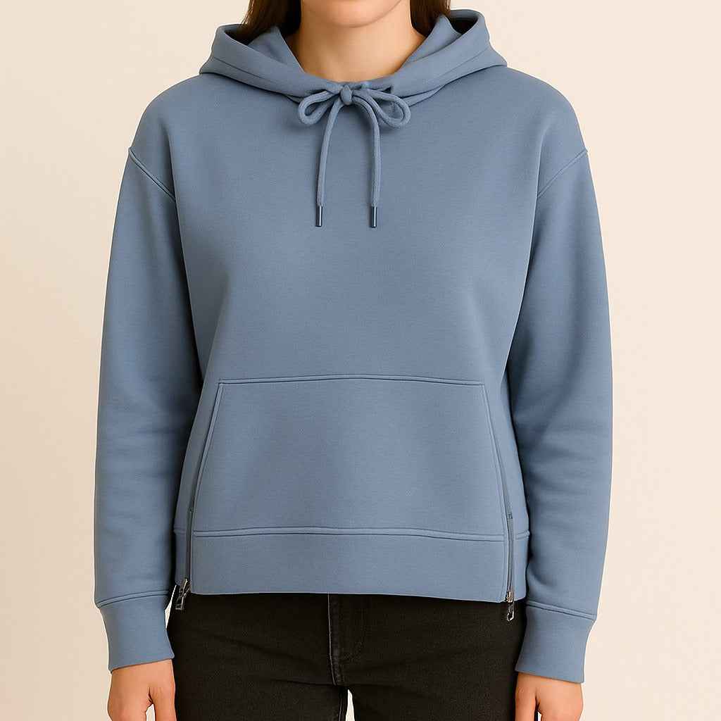 Relaxed-Fit Hoodie with Side Zippers