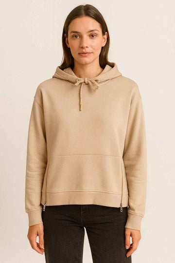 Relaxed-Fit Hoodie with Side Zippers