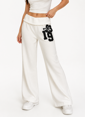 Floral 19 Embellished Flared Pants