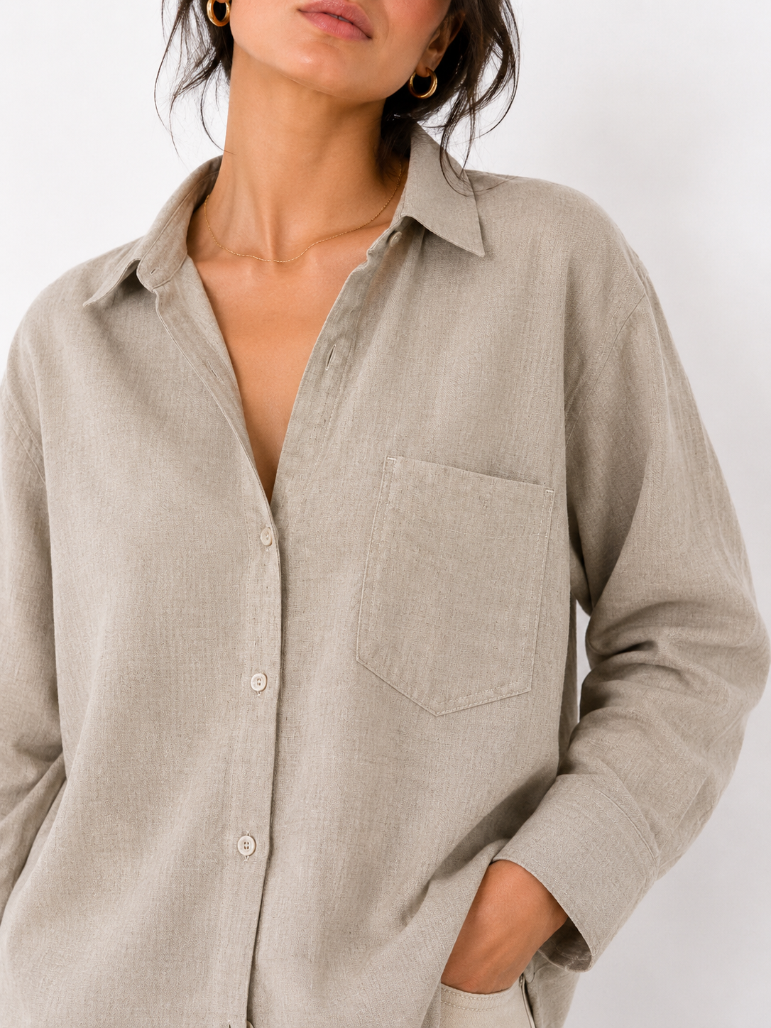 Linen Shirt – ONE MORE women's shirt – view 4