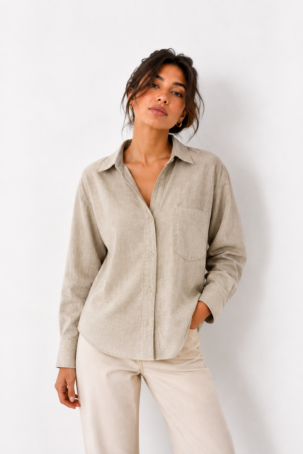 Linen Shirt – ONE MORE women's shirt – view 3