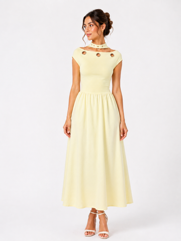 Elegant Summer Eyelet Dress