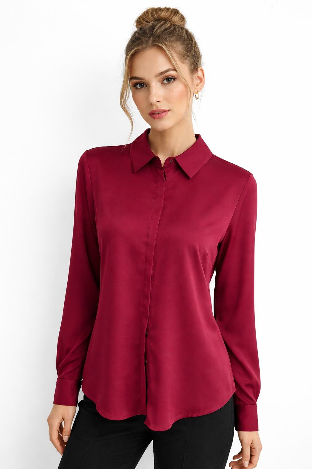 Classic Button-Down Blouse – ONE MORE women's blouse – view 3