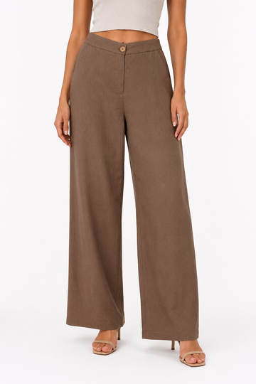 Oversized Linen Wide-Leg Pants