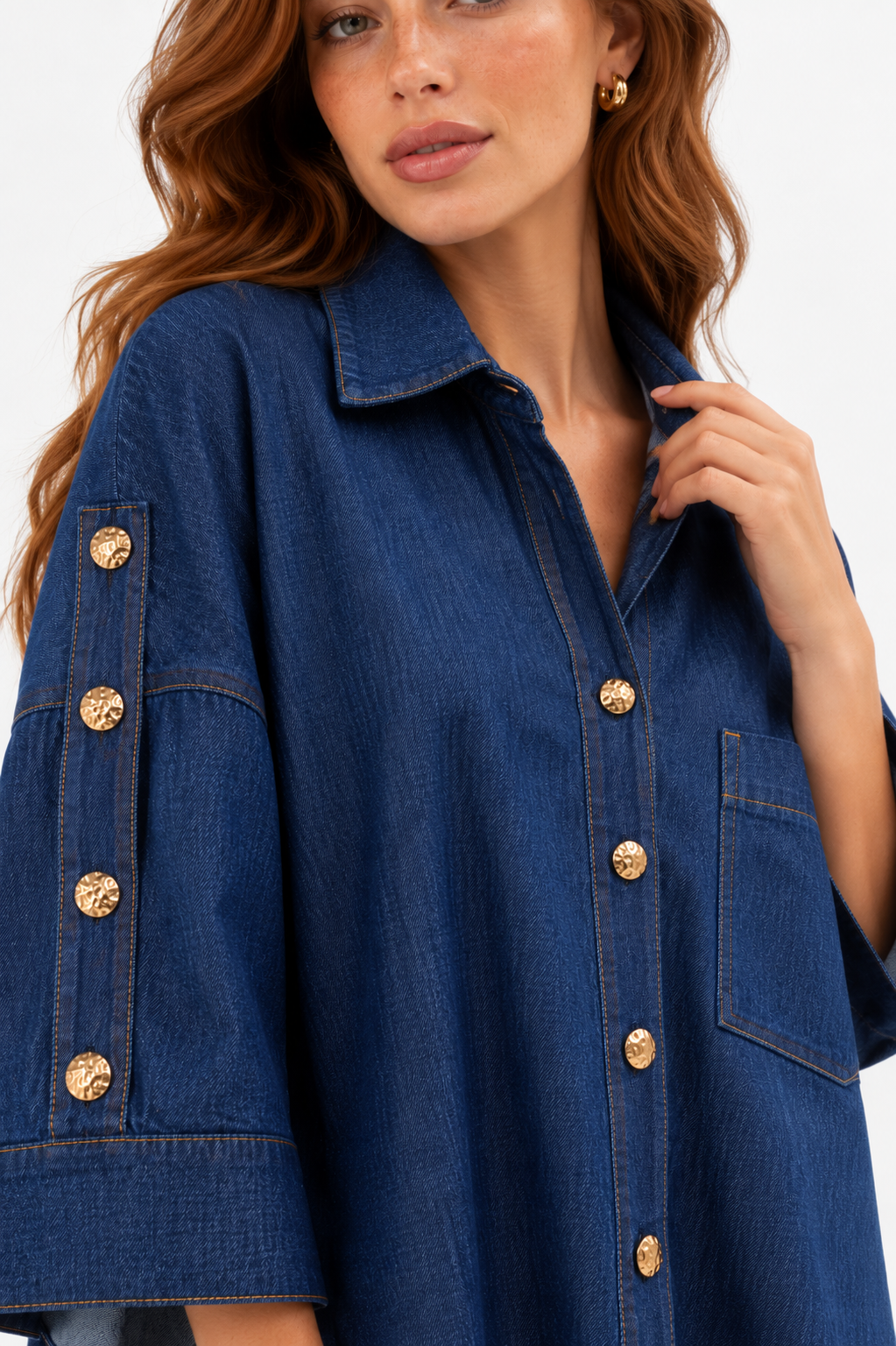 Oversized Denim Shirt Jacket