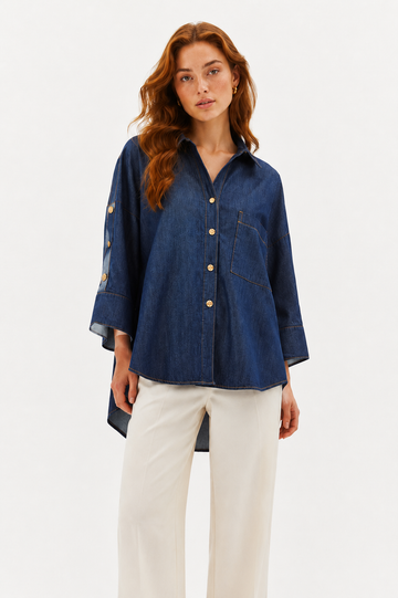 Oversized Denim Shirt Jacket