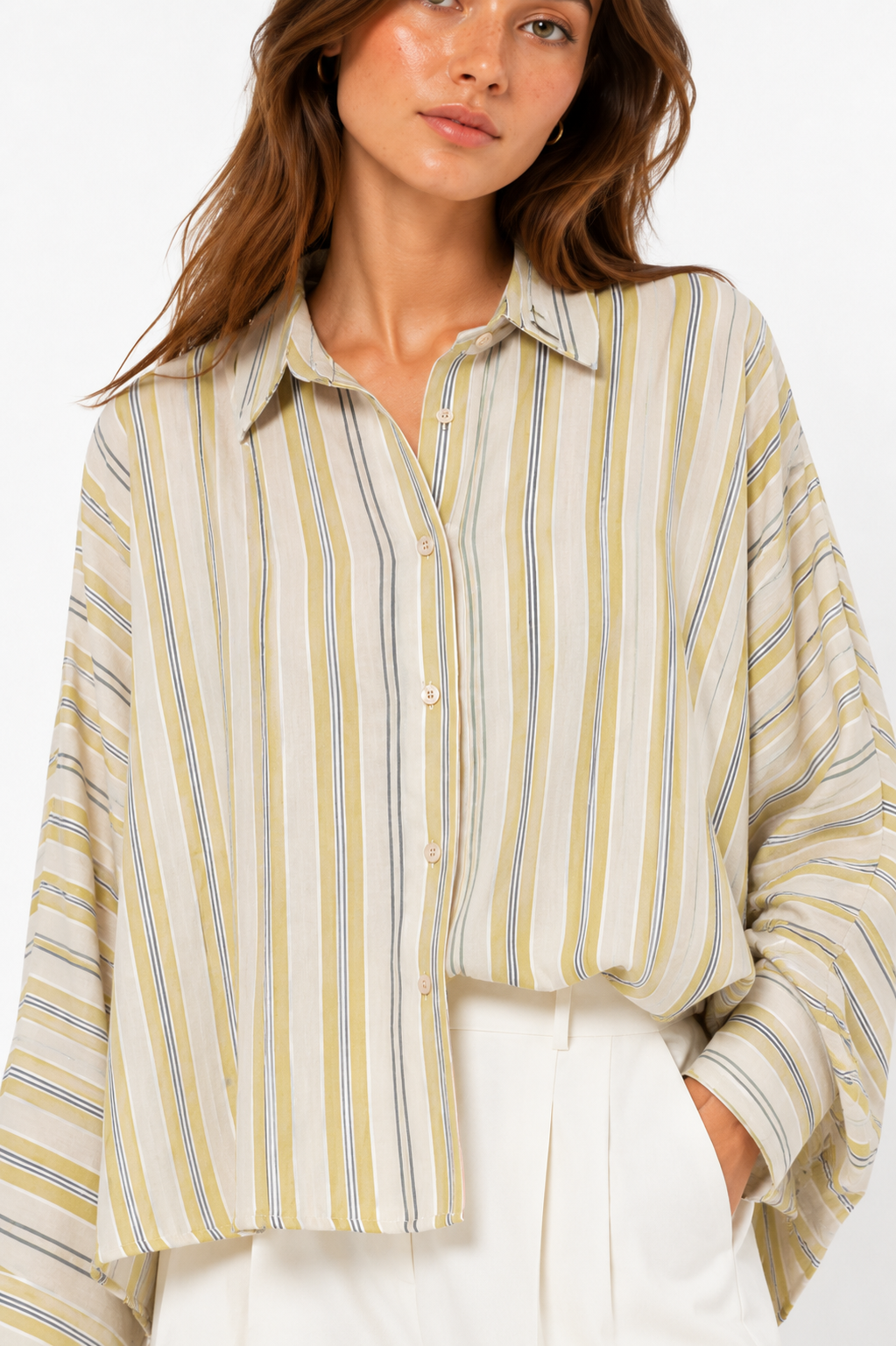Batwing Striped Shirt – ONE MORE women's shirt – view 3