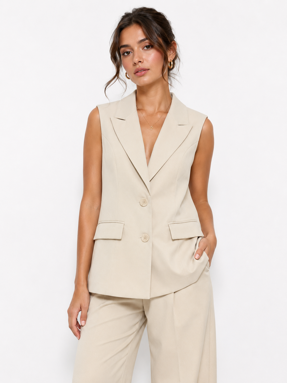 Classic Tailored Vest – ONE MORE women's vest – view 3