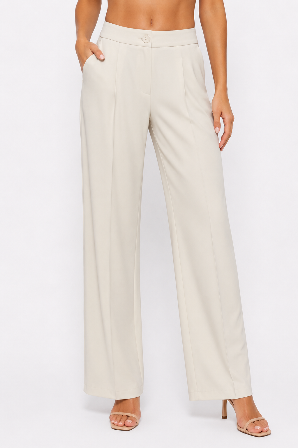 Classic Wide-Leg Tailored Pants – ONE MORE women's pants – view 3