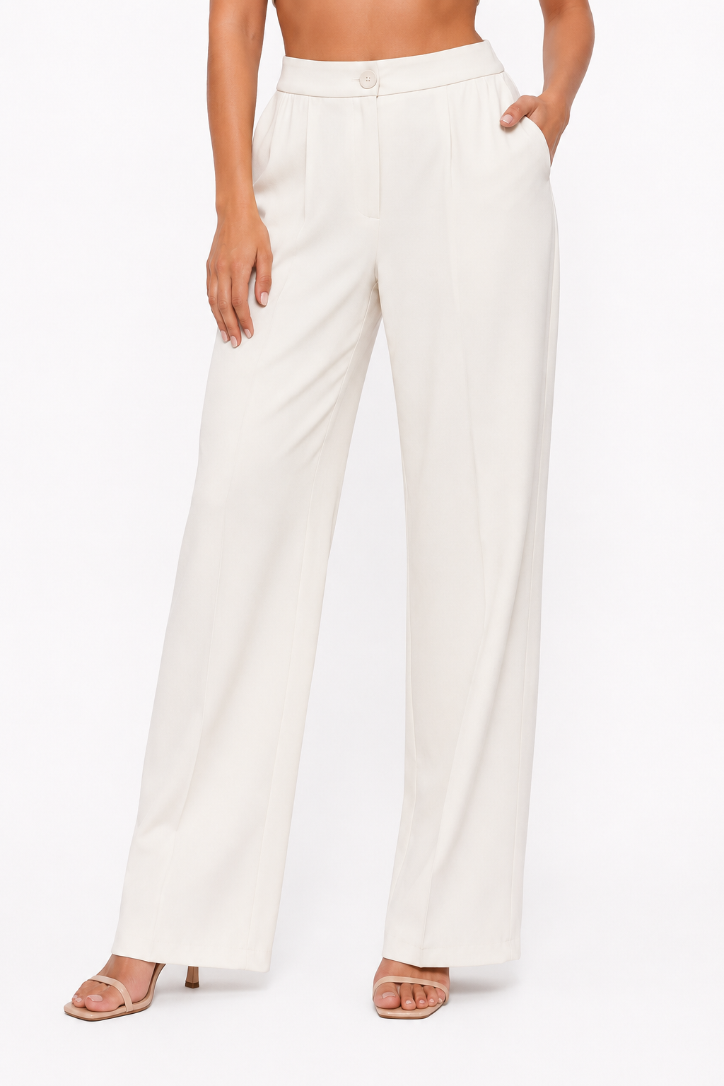 Classic Wide-Leg Tailored Pants – ONE MORE women's pants