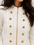 Button-Detail Cropped Jacket