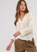 Relaxed Linen Blouse – ONE MORE women's blouse – view 8