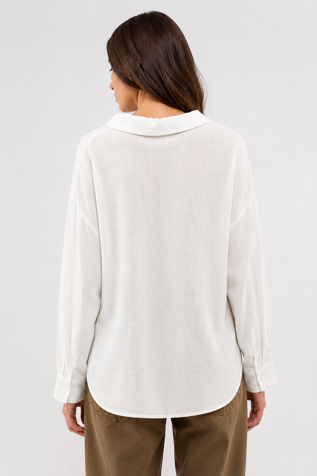 Relaxed Linen Blouse – ONE MORE women's blouse – view 6