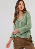 Relaxed Linen Blouse – ONE MORE women's blouse – view 4