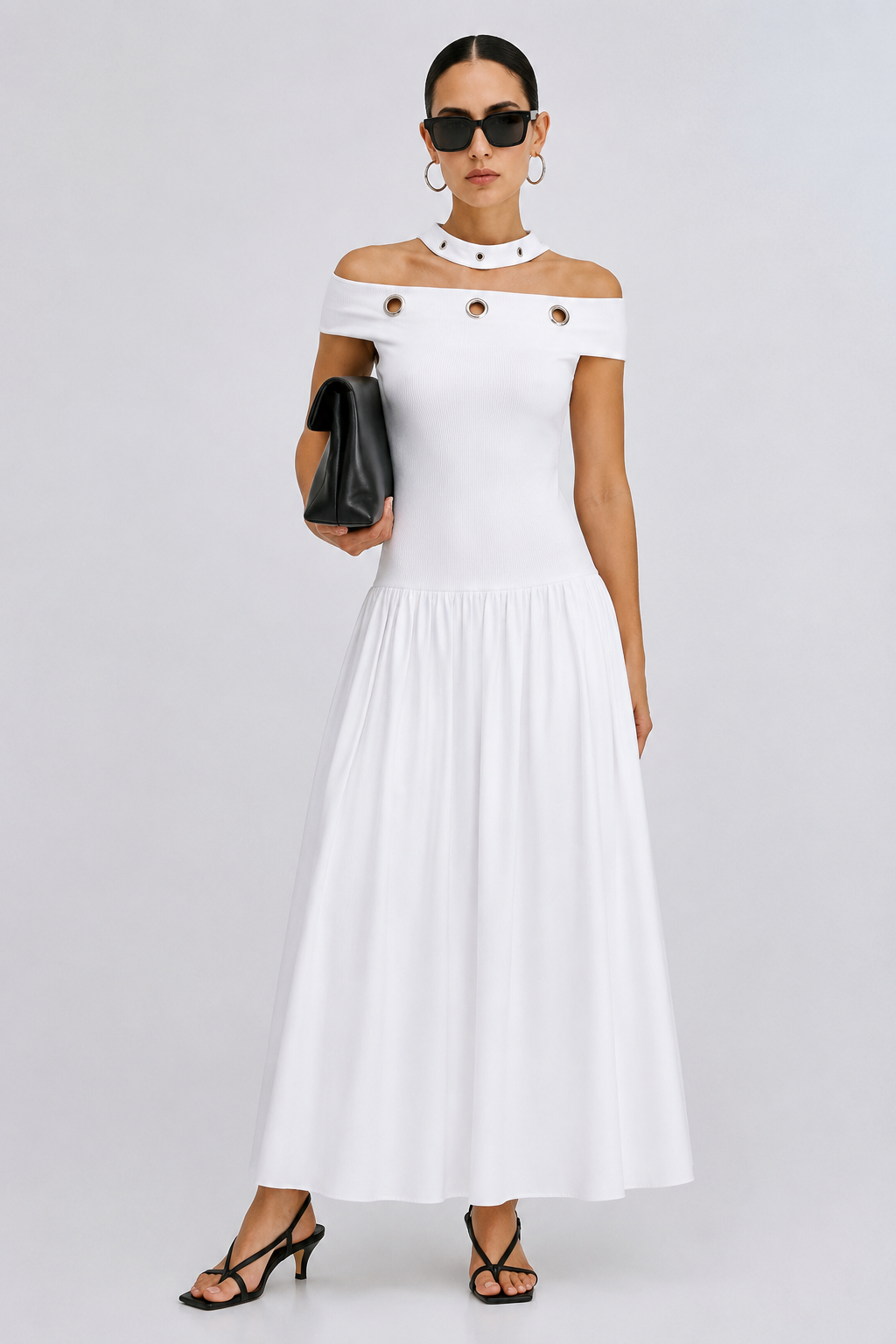 Eyelet Detail Summer Dress – ONE MORE women's dress – view 4