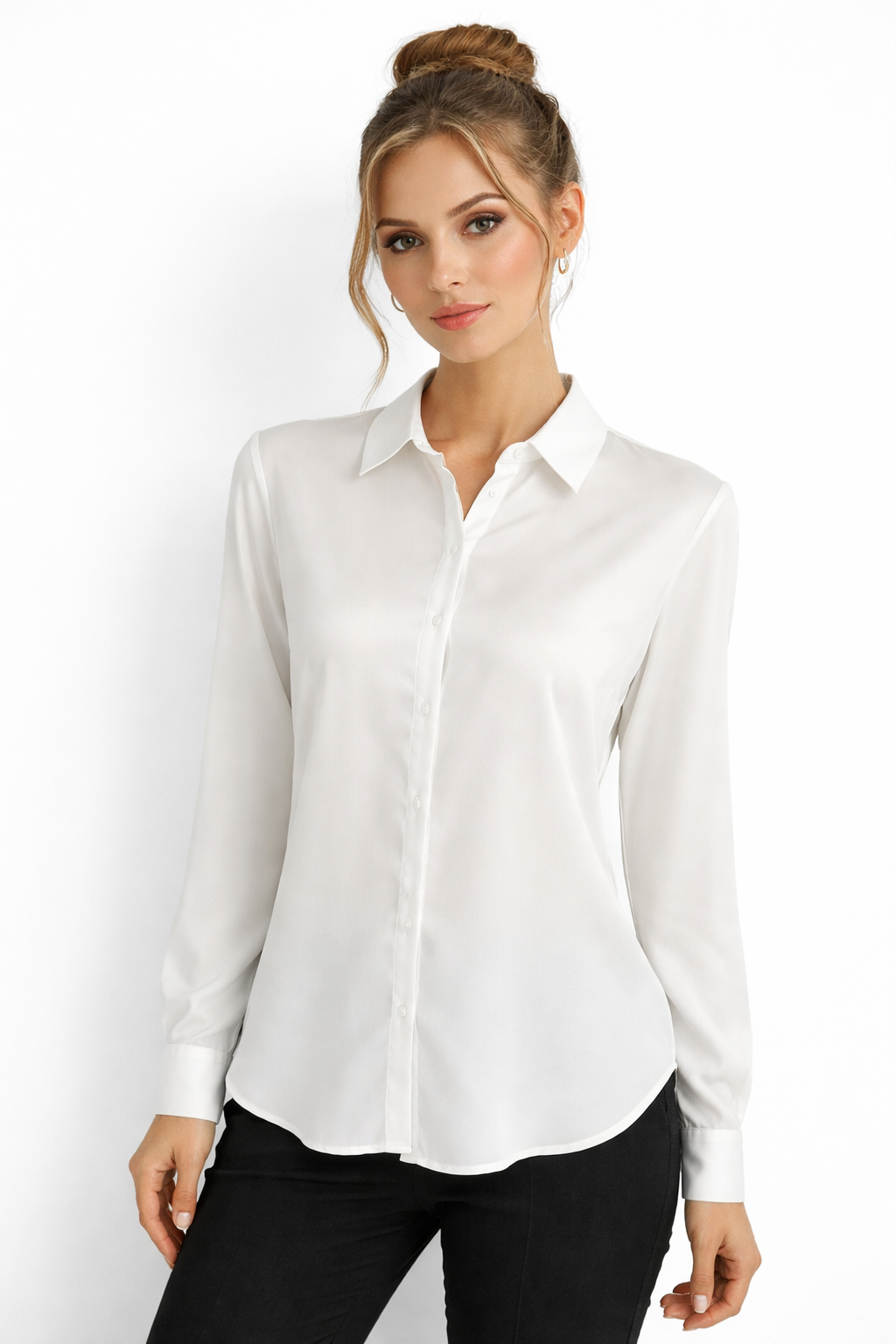 Classic Button-Down Blouse – ONE MORE women's blouse – view 4
