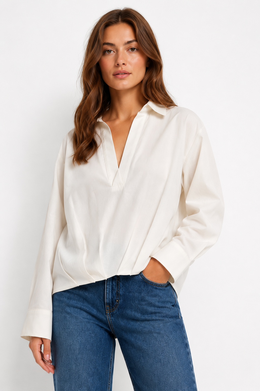 Linen Oversized Shirt – ONE MORE women's shirt – view 3