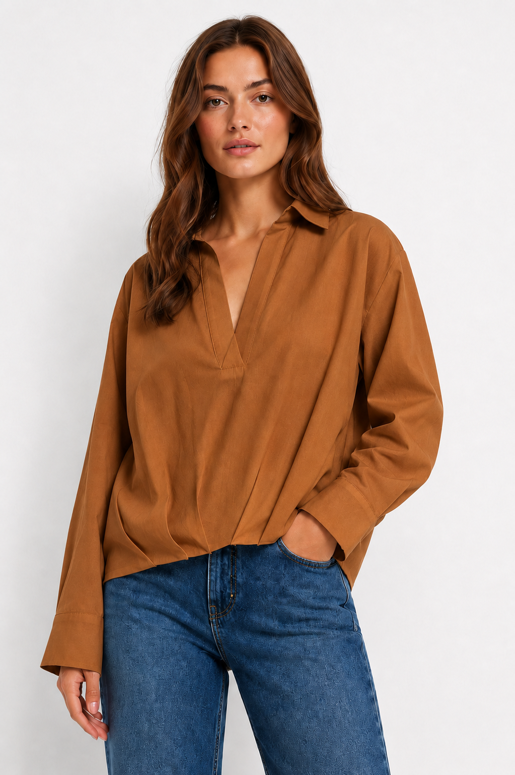 Linen Oversized Shirt – ONE MORE women's shirt – view 4