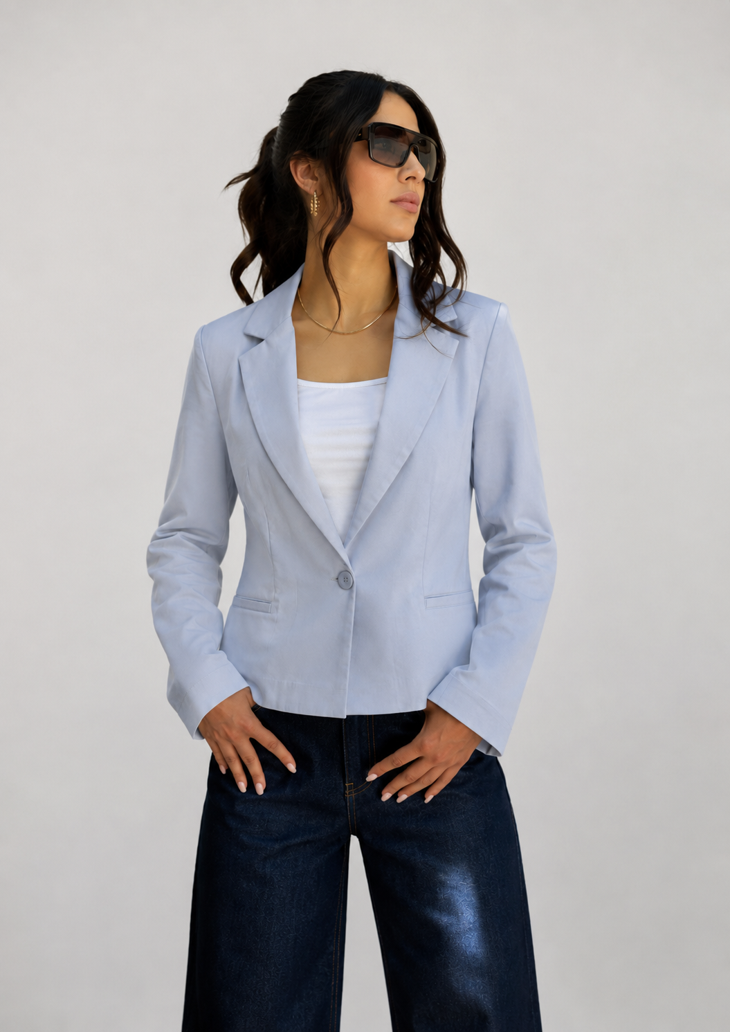 Tailored Linen Blazer – ONE MORE women's jacket – view 4