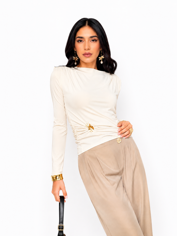 Lycra Ruched Detail Top