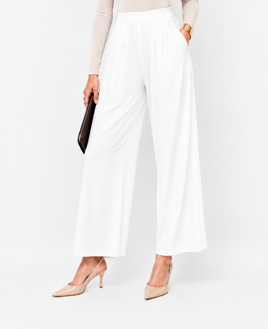 Essential Wide-Leg Lycra Pants