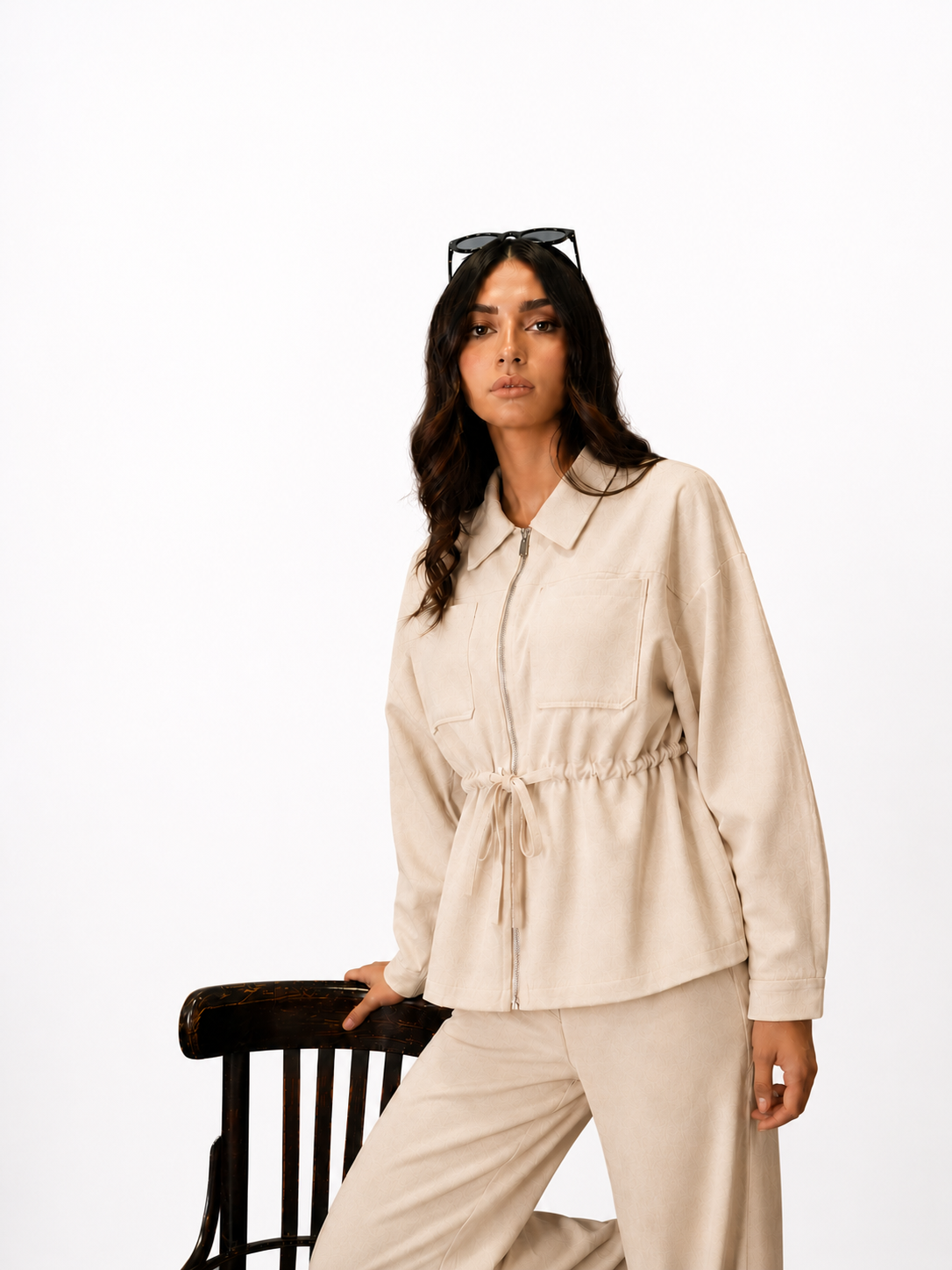 Classic Linen Zip-Up Jacket