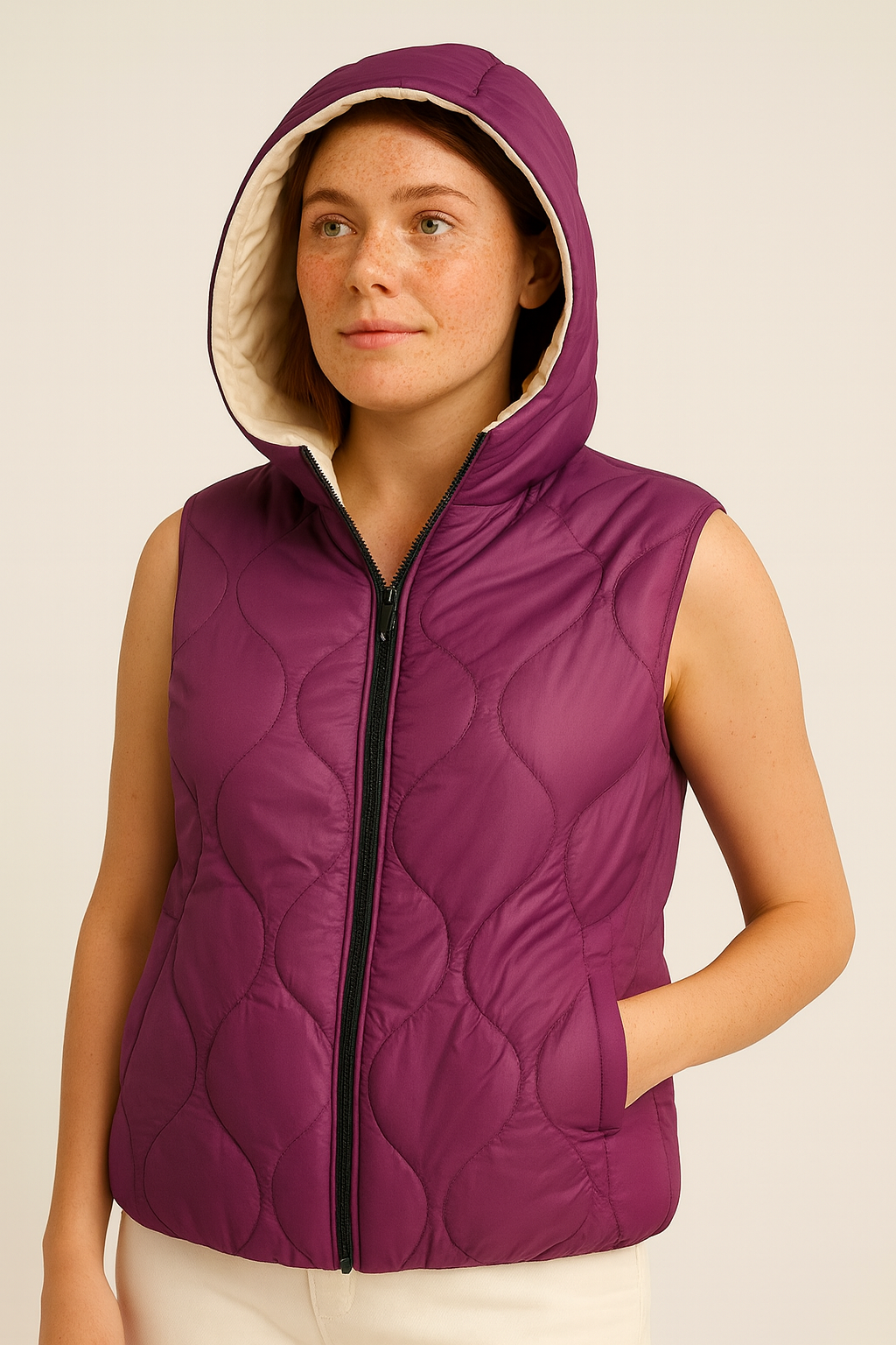 Reversible Hooded Puffer Vest